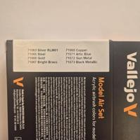 Vallejo 71176 Modelspoor mengkleur Zilver, Staal, Goud, Messing, Koper, Artic-blauw, Gunmetal, Zwart 8 stuk(s) - thumbnail