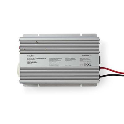 Stroomomvormer Gemodificeerde Sinusgolf | 12 V DC - 230 V AC | 600 W | 1x Schuko-Uitgang | Oplaadfunctie