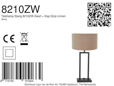 Steinhauer Landelijke schemerlampStanger met taupe kap - 8210ZW