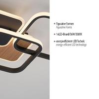 Just Light 14117-78 SEVENT LED-plafondlamp LED 36 W Hout-bruin (zijdemat) - thumbnail