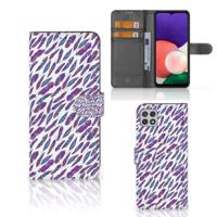 Samsung Galaxy A22 5G | Telefoon Hoesje | Feathers Color - thumbnail