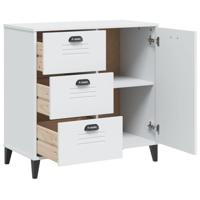 Dressoir VIKEN 80x40x80 cm massief grenenhout wit - thumbnail