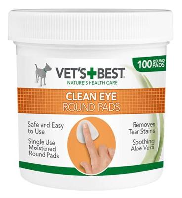 Vets Best clean eye round pads