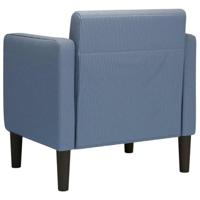 Fauteuil met armleuningen 54 cm corduroy stof blauw - thumbnail
