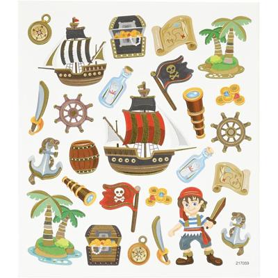 Creativ Company Stickers, piraten, vel 15x16,5 cm, 1 vel