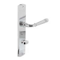 Intersteel Deurklink Helena op schild 235x45x8mm met WC63/8mm chroom - thumbnail