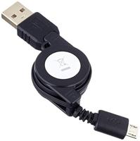 LogiLink USB-kabel USB 2.0 USB-A stekker, USB-micro-B stekker 0.75 m Zwart Incl. oproller CU0090 - thumbnail