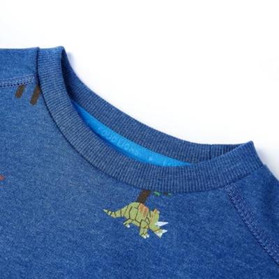 Kindertrui 92 gemleerd donkerblauw
