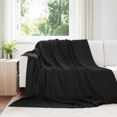 VidaXL Kleden 6 pcs zwart 240 x 220 cm fleece