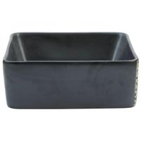 VidaXL Opzetwasbak rechthoekig 46x35,5x13 cm keramiek zwart - thumbnail