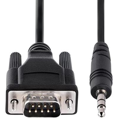 StarTech.com 1m DB9 naar 3.5mm Seriële Kabel voor Serial Device Configuratie, RS232 DB9 Male naar Jack Kabel voor Calibratie van Projectors, Digital Signage, TVs via Audio Jack (9M351M-RS232-CABLE)