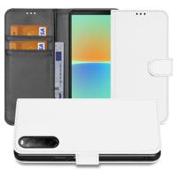 Book Case Telefoonhoesje voor de Sony Xperia 10 IV Wit met Pasjeshouder - thumbnail