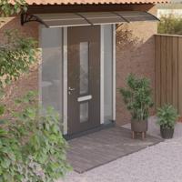 VidaXL Deurluifel 300x75 cm polycarbonaat zwart - thumbnail