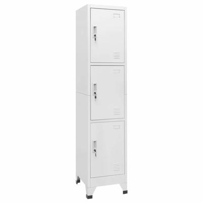VidaXL Lockerkast met 3 vakken 38x45x180 cm VidaXL Lockerkast met 3 vakken 38x45x180 cm