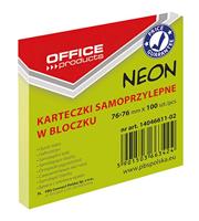 OFFICE products memoblok Neon, ft 76 x 76 mm, 100 vel, neongroen - thumbnail