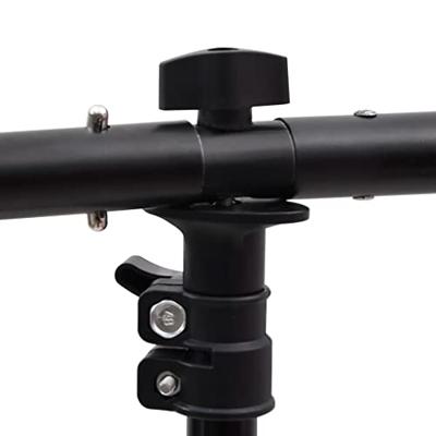 VidaXL Achtergrondstandaard t-vormig 151x60x(70-200) cm zwart