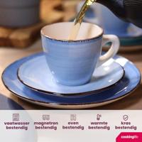 Cookinglife Koffiekopjes / Senseo kopjes Delice Blauw 180 ml - 6 stuks - thumbnail