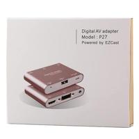 Micro USB naar HDMI + VGA HDTV Converter Digitale AV Adapter P27 Metalen behuizing Powered via EZCast ondersteunt iOS / Android / Windows Systemen - thumbnail