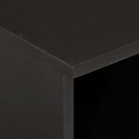 Nachtkastjes 2 st 40x33x46 cm massief mangohout zwart - thumbnail