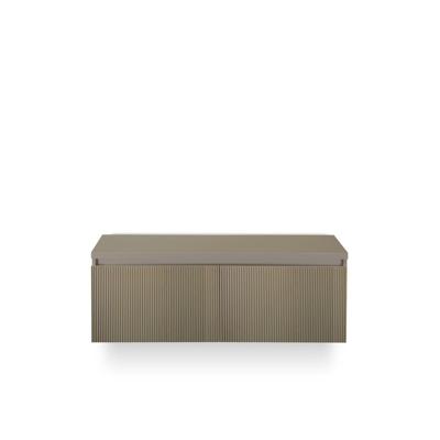 Frozen 3d Badmeubelset 120 cm - Greeplijst in kleur - Incl. Bovenblad Olive