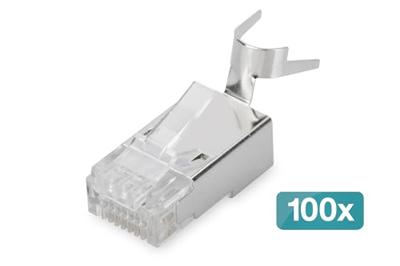 Digitus AK-219604-100 Digitus modulaire stekker voor ronde kabel, CAT 6A, afgeschermd - 100 stuks. AK-219604-100 RJ45, stekker Zilver 100 stuk(s) Digitus AK-219604-100 Digitus modulaire stekker voor ronde kabel, CAT 6A, afgeschermd - 100 stuks. AK-219604-100 RJ45, stekker Zilver 100 stuk(s)