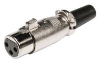 Valueline XLR-3FCL Connector Xlr 3-pin Female Metaal Zilver - thumbnail