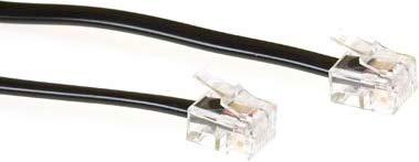 ACT RJ11 Telefoonkabel 3m M/M zwart