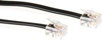 ACT RJ11 Telefoonkabel 3m M/M zwart - thumbnail