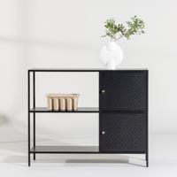 Nohr Wandkast 'Cleophus' 75 x 100cm, metaal, kleur Zwart - thumbnail