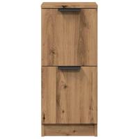 Dressoirs 2 st 30x30x70 cm bewerkt hout artisanaal eikenkleur - thumbnail