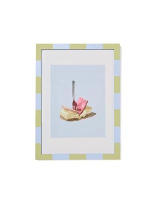 HEMA Fotolijst 21x29.7cm hout strepen (blauw)