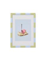 HEMA Fotolijst 21x29.7cm hout strepen (blauw) - thumbnail