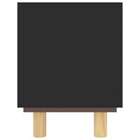 Tv-meubel 105x30x40 cm massief grenenhout en rattan zwart - thumbnail