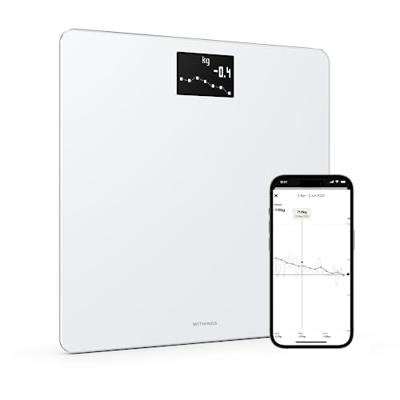 Withings Body Analyse-personenweegschaal Digitaal Weegbereik (max.): 180 kg Wit Met Bluetooth, Weerinformatie Withings Body Analyse-personenweegschaal Digitaal Weegbereik (max.): 180 kg Wit Met Bluetooth, Weerinformatie