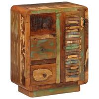 Dressoir met 3 lades 55x30x70 cm massief gerecycled hout - thumbnail
