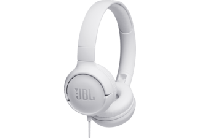 JBL Tune500 - On-ear koptelefoon met bekabeling - Lichtgewicht en opvouwbaar - Comfortabele oordopjes - Met handsfree bediening - Ingebouwde microfoon - Wit - thumbnail
