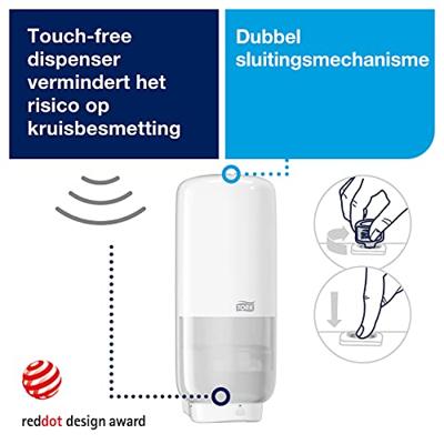 Zeepdispenser tork s4 elevation sensor 1000ml wit Zeepdispenser tork s4 elevation sensor 1000ml wit
