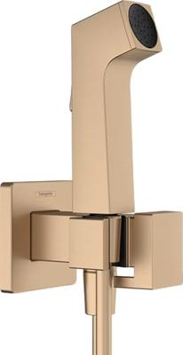 Hansgrohe bidethanddouche 1jet E EcoSmart voor warm water met douchehouder en doucheslang 125 cm, Brushed Bronze