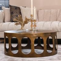 Richmond Ronde Salontafel 'Du Pont' 86cm, kleur Brushed Gold - thumbnail