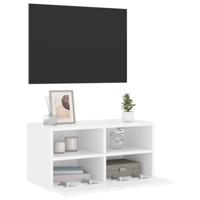 Tv-wandmeubel 60x30x30 cm bewerkt hout wit - thumbnail