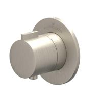 Afbouwdeel IVY Pact Inbouwthermostaat Symmetry Met Rond Rozet Geborsteld Nickel PVD - thumbnail