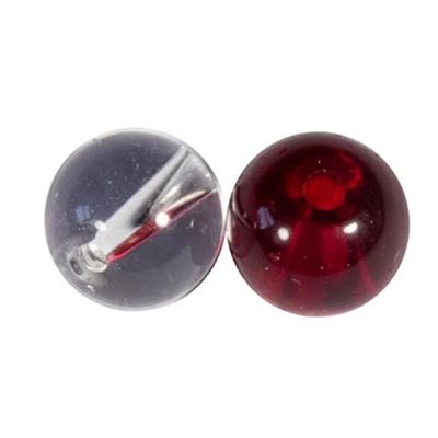 Fox Rage Strike Point 6mm Clear And Red Glass Beads 10st.