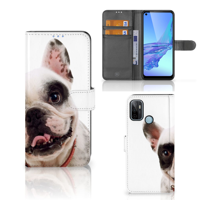OPPO A53 | OPPO A53s | Telefoonhoesje | Met pasjeshouder | Franse Bulldog - thumbnail