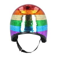 Disco Helm 80s Regenboog - thumbnail
