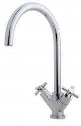 Wiesbaden Cross keukenmengkraan 2-knops chroom