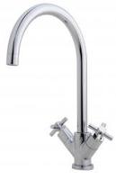 Wiesbaden Cross keukenmengkraan 2-knops chroom - thumbnail