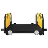 Fietstrailer oxford stof en ijzer geel - thumbnail