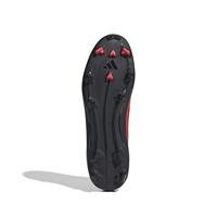 adidas F50 League Mid Gras / Kunstgras Voetbalschoenen (MG) Zwart Rood Donkergrijs - thumbnail