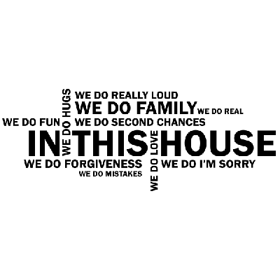 In this house we do - Muursticker