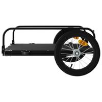 Fietstrailer 126x63x34 cm ijzer zwart - thumbnail